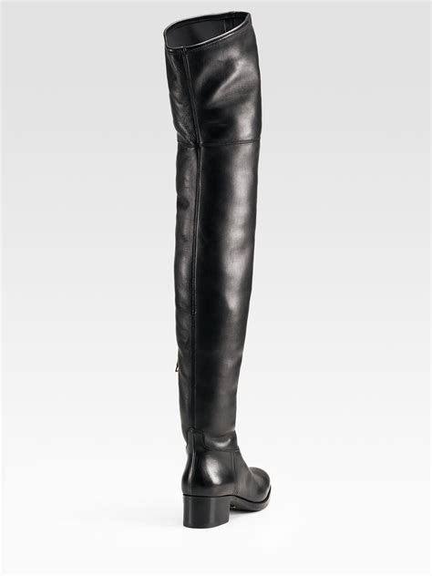 prada boots from italy|Prada thigh high boots.